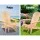 Gardeon 3PC Adirondack Outdoor Set: Hemlock Wood Chairs with Slide-Out Ottoman & Table, Foldable for Patio or Beach