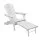 Gardeon 2PC Adirondack Outdoor Chairs - Foldable Hemlock Wood Sun Lounge with Footstool, 150kg Capacity, Patio Furniture
