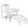 Gardeon Adirondack Wooden Sun Lounge Chair with Ottoman - Foldable, Eco-Friendly Hemlock, White, 150kg Capacity