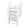 Gardeon Adirondack Wooden Sun Lounge Chair with Ottoman - Foldable, Eco-Friendly Hemlock, White, 150kg Capacity