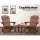 Gardeon 3PC Adirondack Set: Foldable Fir Wood Chairs & Table, Eco-Friendly Brown Finish, High Back, Wide Armrests