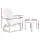 Gardeon 3PC Adirondack Outdoor Set - White Hemlock Wood, Foldable Chairs & Table, Eco-Friendly, High Back Support