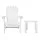 Gardeon 3PC Adirondack Outdoor Set - White Hemlock Wood, Foldable Chairs & Table, Eco-Friendly, High Back Support