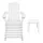 Gardeon 5PC White Adirondack Patio Set: Fir Wood Chairs, Table & Footstools - UV-Resistant, Eco-Friendly, Easy Assembly