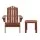 Gardeon 3PC Adirondack Outdoor Set - Fir Wood, Eco-Friendly Finish, Includes 2 Chairs & Side Table, Brown, Easy Assembly