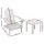 Gardeon 3PC Adirondack Chair Set - White Canadian Hemlock Wood, Eco-Friendly Finish, Sturdy Design, Easy Assembly