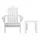 Gardeon 3PC Adirondack Chair Set - White Canadian Hemlock Wood, Eco-Friendly Finish, Sturdy Design, Easy Assembly