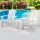 Gardeon 3PC Adirondack Chair Set - White Canadian Hemlock Wood, Eco-Friendly Finish, Sturdy Design, Easy Assembly