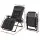 Gardeon Folding Zero Gravity Sun Lounger, Steel Frame, Textilene Fabric, Reclines to 170°, Black, Indoor/Outdoor Use