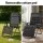 Gardeon Folding Zero Gravity Sun Lounger, Steel Frame, Textilene Fabric, Reclines to 170°, Black, Indoor/Outdoor Use