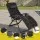 Gardeon Folding Zero Gravity Sun Lounger, Steel Frame, Textilene Fabric, Reclines to 170°, Black, Indoor/Outdoor Use