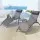 Gardeon 3PC Sun Lounge Set: Grey Steel Frame, UV-Resistant Textilene, Adjustable Backrest, Ideal for Outdoor Relaxation