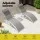 Gardeon 3 Piece Sun Lounge Set Outdoor Lounger Chairs and Table, Steel Frame, Textilene, 5-Position Adjustable, White