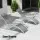 Gardeon 3 Piece Sun Lounge Set Outdoor Lounger Chairs and Table, Steel Frame, Textilene, 5-Position Adjustable, White