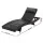 Gardeon 2PC Sun Lounge Set - Black Wicker, Adjustable Backrest, UV-Resistant, 13cm Headrest, Aluminium Frame, 190cm