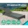 Gardeon Black Wicker Sun Lounge with Wheels - Adjustable Aluminium Frame, UV & Water-Resistant, 185x60cm, 120kg Capacity
