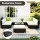 Gardeon 10-Piece Outdoor Sofa Set: UV-Resistant Wicker, Aluminium Frame, Glass Table, Removable Cushion Covers
