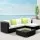 Gardeon 5-Piece Outdoor Sofa Set: UV-Resistant Wicker, Durable Aluminium Frame, Removable Cushions, Glass Table, 4-Seater