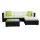 Gardeon 5-Piece Outdoor Sofa Set - UV-Resistant Wicker, Aluminium Frame, Removable Covers, Tempered Glass, Cushions