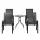 Gardeon 5PC Outdoor Bistro Set, Black, Stackable Chairs & Table, Durable Steel Frame, Weather-Resistant, Easy Assembly