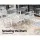 Gardeon Outdoor Bar Table: Adjustable Aluminium, Stainless Steel Top, 70/110cm, Foldable, Sturdy Base, Silver