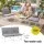 Gardeon 5-Piece Outdoor Sofa Set with Cushions and Glass Tables White Grey