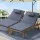 Gardeon 2x Sun Lounge Wooden Lounger: Fir Wood, Adjustable Backrest, Grey Cushions, Wheels, 195cm x 68cm x 89cm