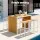 Gardeon 7-Piece Outdoor Bar Set - 6 Seater Patio Bistro with Wood Composite Table & Steel Frame, Easy Assembly