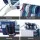 Gardeon Outdoor Beach Chairs Set of 2, Steel Frame, 5-Position Recline, Backpack Cooler, Blue Stripe, 150kg Capacity