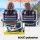 Gardeon Outdoor Beach Chairs Set of 2, Steel Frame, 5-Position Recline, Backpack Cooler, Blue Stripe, 150kg Capacity