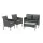 Gardeon 4-Piece Outdoor Sofa Set with Rattan Furniture and Cushions Grey