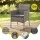 Gardeon 4-Piece Outdoor Sofa Set with Pillows Rattan Furniture Grey Washable Covers Tempered Glass Coffee Table