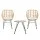 Gardeon 3PC Grey Outdoor Bistro Set - Steel Frame, Weather-Resistant PE Wicker, Cushioned Chairs, Easy Assembly