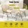 Gardeon 3PC Grey Outdoor Bistro Set - Steel Frame, Weather-Resistant PE Wicker, Cushioned Chairs, Easy Assembly