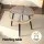 Gardeon 3 Piece Outdoor Bistro Set Natural PE Wicker Patio Furniture with Cushions and Glass Table, 2 Chairs