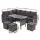 Gardeon 9-Seater Outdoor Dining Sofa Set - Mixed Grey Wicker, Steel Frame, UV & Weather Resistant, Cushioned Comfort