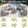 Gardeon 8 Seater Outdoor Sofa Set 11 Piece PE Rattan Furniture with Grey Cushions and Tempered Glass Table