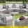 Gardeon 8 Seater Outdoor Sofa Set 11 Piece PE Rattan Furniture with Grey Cushions and Tempered Glass Table