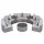 Gardeon 8 Seater Outdoor Sofa Set 11 Piece PE Rattan Furniture with Grey Cushions and Tempered Glass Table
