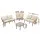 Gardeon 4-Piece Modular 5-Seater Outdoor Sofa Set with Cushions and Coffee Table 5-Seater Rattan Lounge