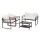 Gardeon 4-Piece Outdoor Sofa Set with Rattan Weave, Cushions, and Glass Table - UV-Resistant, Perfect for Patio & Garden