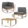 Gardeon 4-Piece Outdoor Sofa Set Wooden Lounge Setting, Water-Resistant Cushions, Seats 4, Natural Finish