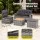 Gardeon 5-Piece Grey Rattan Outdoor Sofa Set: 4-Seater Patio Furniture with Storage & Removable Cushions, Easy Assembly