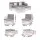 Gardeon 4 Seater Outdoor Sofa Set 5 Piece Patio Lounge, PE Rattan, Cushions, Table, White/Grey, All Weather
