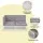 Gardeon 4 Seater Outdoor Sofa Set 5 Piece Patio Lounge, PE Rattan, Cushions, Table, White/Grey, All Weather