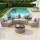 Gardeon 7-piece Brown PE Rattan Outdoor Sofa Set 4-Seater with Tempered Glass Coffee Table and Cushions