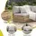 Gardeon 7-piece Brown PE Rattan Outdoor Sofa Set 4-Seater with Tempered Glass Coffee Table and Cushions