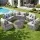 Gardeon 8 Seater Outdoor Sofa Set 14 Piece PE Rattan Patio Furniture with Grey Cushions and Removable Covers