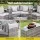 Gardeon 8 Seater Outdoor Sofa Set 14 Piece PE Rattan Patio Furniture with Grey Cushions and Removable Covers