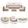Gardeon 6 Seater Outdoor Sofa Set with Coffee Table Beige Rattan Modular Furniture